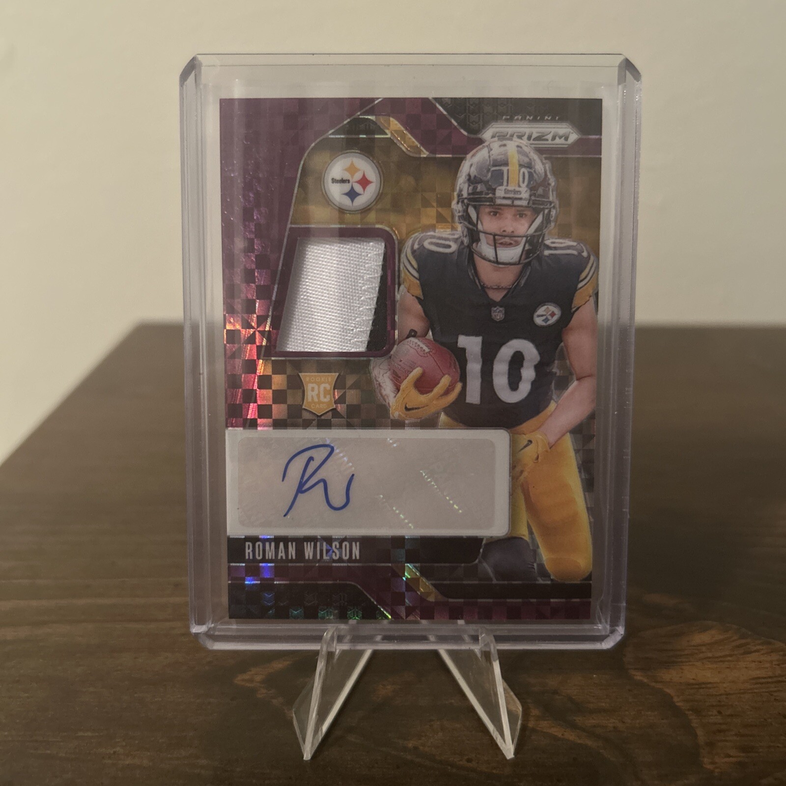 2024 Prizm Roman Wilson Rookie Patch Auto Purple Power /49