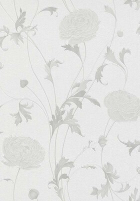 Erismann Tapete Fame 6934-31 Weiß Hellgrau Hellblau Floral Vliestapete Vlies