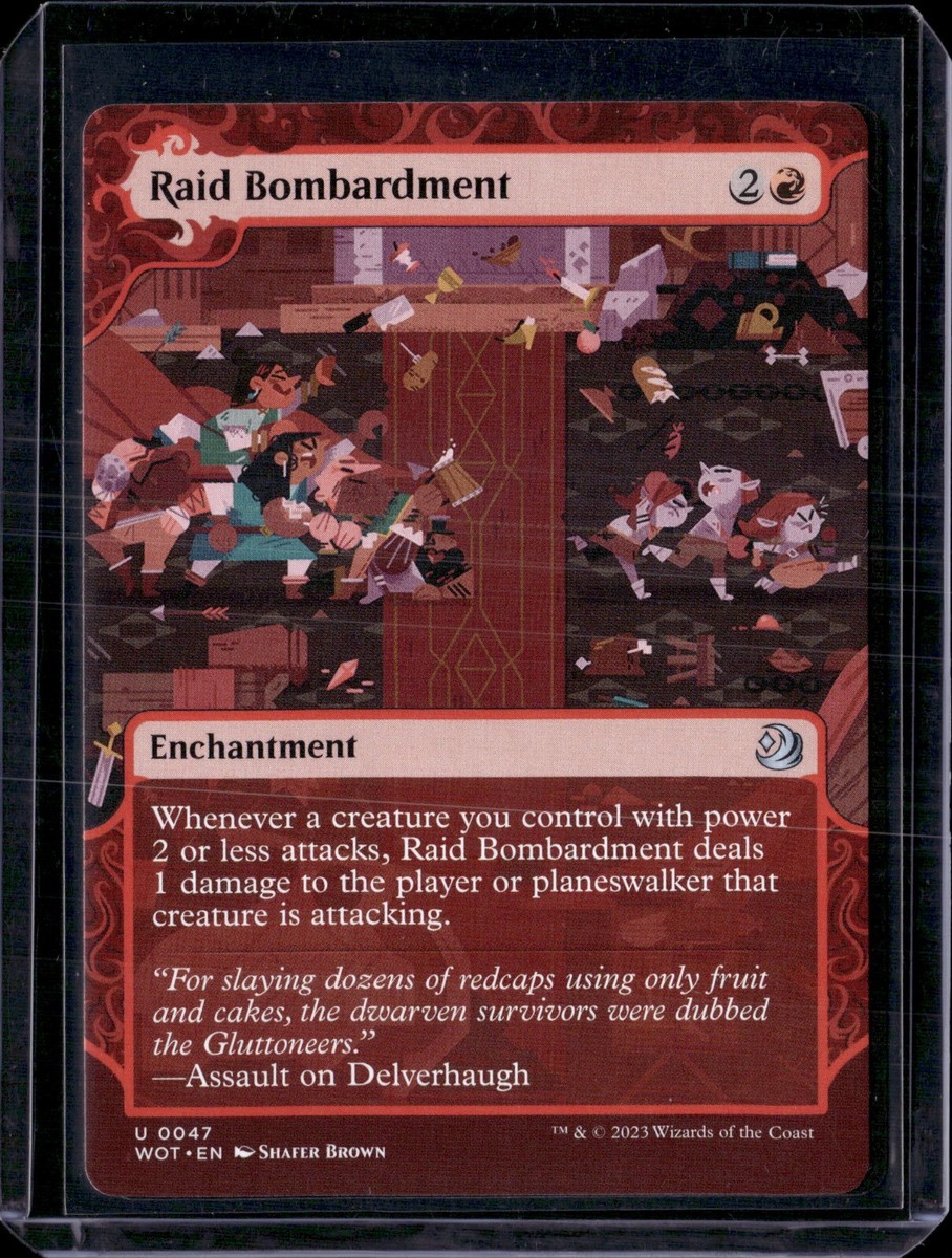 raid cards mtg Raid Bombardment - 47 - WOT - NM -MTG Magic The Gathering