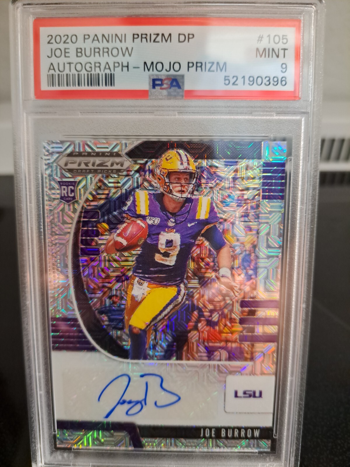2020 Prizm DP Mojo Auto /49 Joe Burrow RC PSA 9