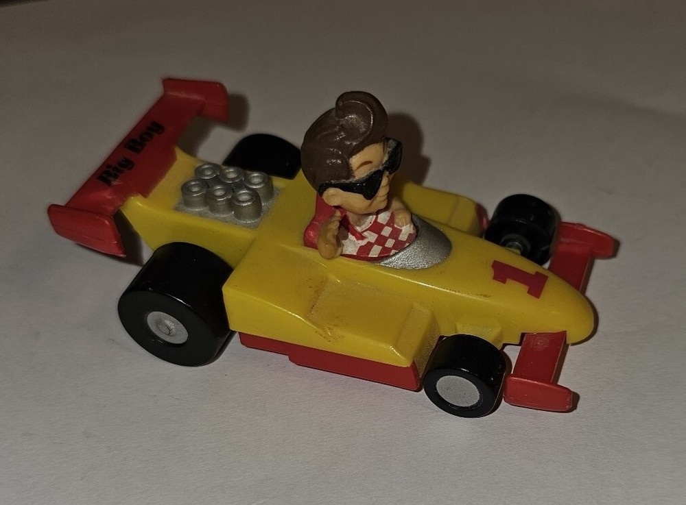 Big Boy Plastic Toy Race Car #1 Souviner red & yellow