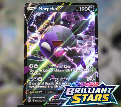 Pokemon - Morpeko V - 095/172 - Ultra Rare - Brilliant Stars - NM/M - New