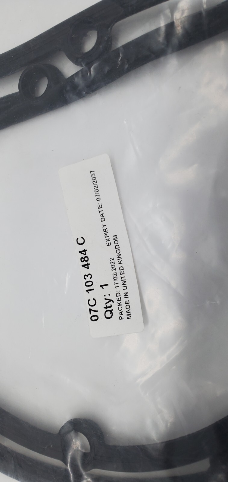 07C 103 483 C and 07C 103 484 C, Valve Cover Gaskets, Bentley, New- Genuine