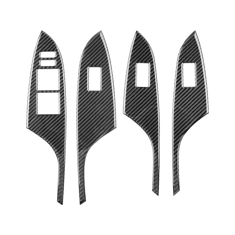 4Pcs Carbon Fiber Interior Door Control Cover Trim For Toyota Corolla 2006-2012 - image 2 of 4