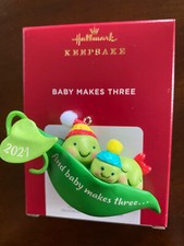 HALLMARK 2021 BABY MAKES THREE ORNAMENT