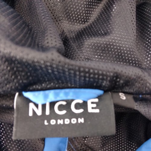 NICCE London Black Hooded 1/4 Zip Windbreaker Jacket Pullover Mens Size Small - Picture 9 of 12