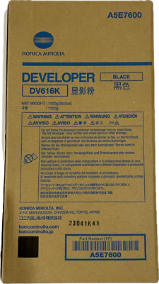 Konica Minolta DV616K A5E7600  Developer For Bizhub Press C1100 C1085 Genuine