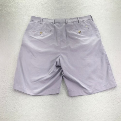 Peter Millar Shorts Mens 34 (35) Purple Striped Crown Sport Flat Front Golf - Picture 9 of 9