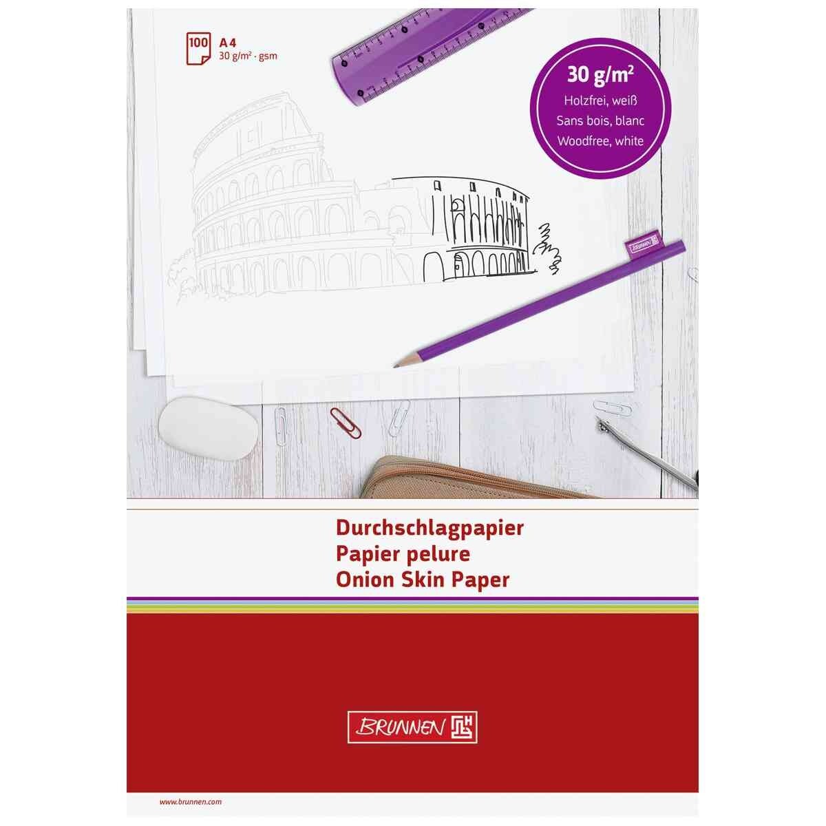 BRUNNEN Durchschlagpapier A4 30g/qm 100 Blatt weiß