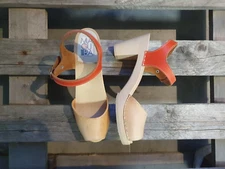 Swedish Clogs Sandals Maguba Bologna Natural/Orange Narrow