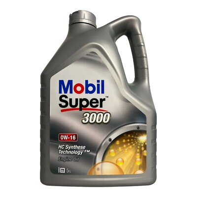 5 Liter MOBIL Super 3000 Motoröl 0W-16 TOYOTA  AYGO ( PAB4 ,  KGB4 ) 0W16