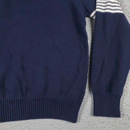 Tommy Hilfiger Sweater Boys Medium Blue Shawl Collar Pullover Sweatshirt Kids - Picture 5 of 9