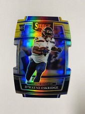 2021 Panini Select Dwayne Eskridge Rookie Concourse Die-Cut Yellow Black Prizm