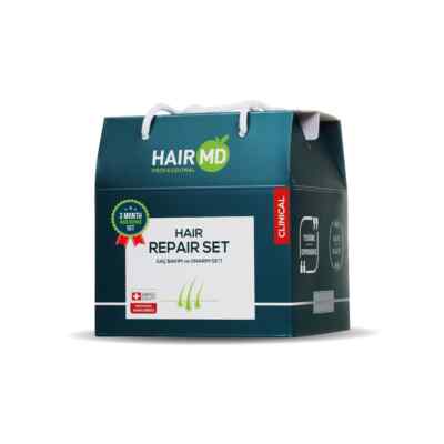 Kit Réparation Capillaire HairMD Professional - Shampooing 250ml + Sérum 60ml - Formule Anti-chute (Biotine, Procapil...) - Valable Jusqu'en 2026