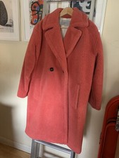 Marella Teddy Bear Icon Coat Sz 12 ( Max Mara ) Coral Pink Worn Once