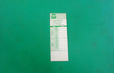 Vintage NOS Quaker State Oil Change Sticker Gas Service Station Reminder Dr. Jam
