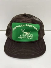 Vintage American Sportsman Hat Deer Buck Snapback Baseball Cap Made In USA
