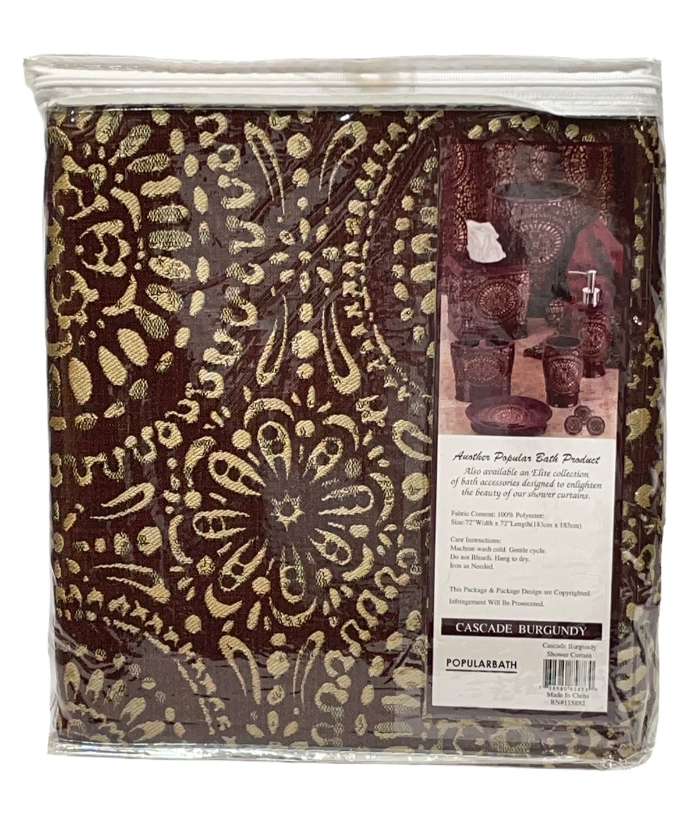 Cascade Shower Curtain Popular Bath 72x72