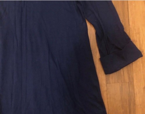 Abito Camicia Blu Nuovo Con Etichetta Kim Rogers Taglia PS Maglia Morbida Leggero - Foto 16 di 17