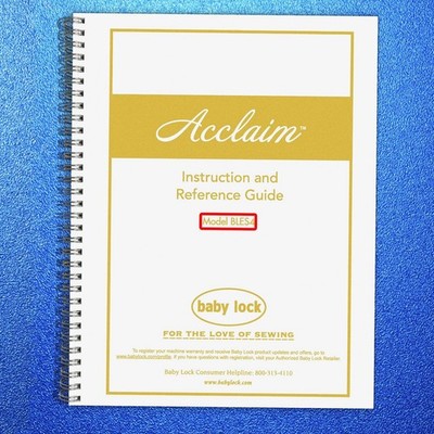 BABY LOCK Acclaim BLES4 Serger Instruction Manual - LOOP CLOSURE - TOUGH COVERS