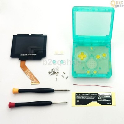 GBA SP IPS LCD Backlight Screen Kit+Shell Drop in Easy For GameBoy Advance SP