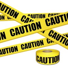 Yellow Caution Tape Roll 3 Inch x 1000 Feet Danger Hazard Crime Scene Party