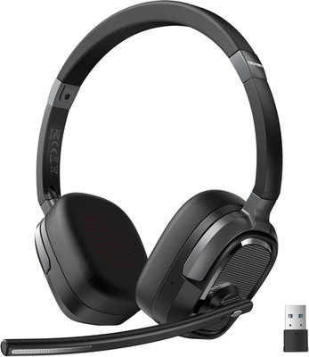 TECKNET Wireless Headset with Mic for Work, Bluetooth Headset V6.0 with AI Noise