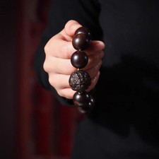 Agarwood Pixiu Bracelet 20mm Buddha Beads Prayer Beads Car Hanging Unisex