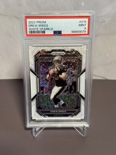 2022 PANINI PRIZM WHITE SPARKLE #215 DREW BREES PSA 9 New Orleans Saints NFL