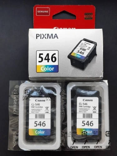 3 Inkt Ink cartridges Inktpatronen Cartouches Canon Pixma CL-546 Kleur Couleur