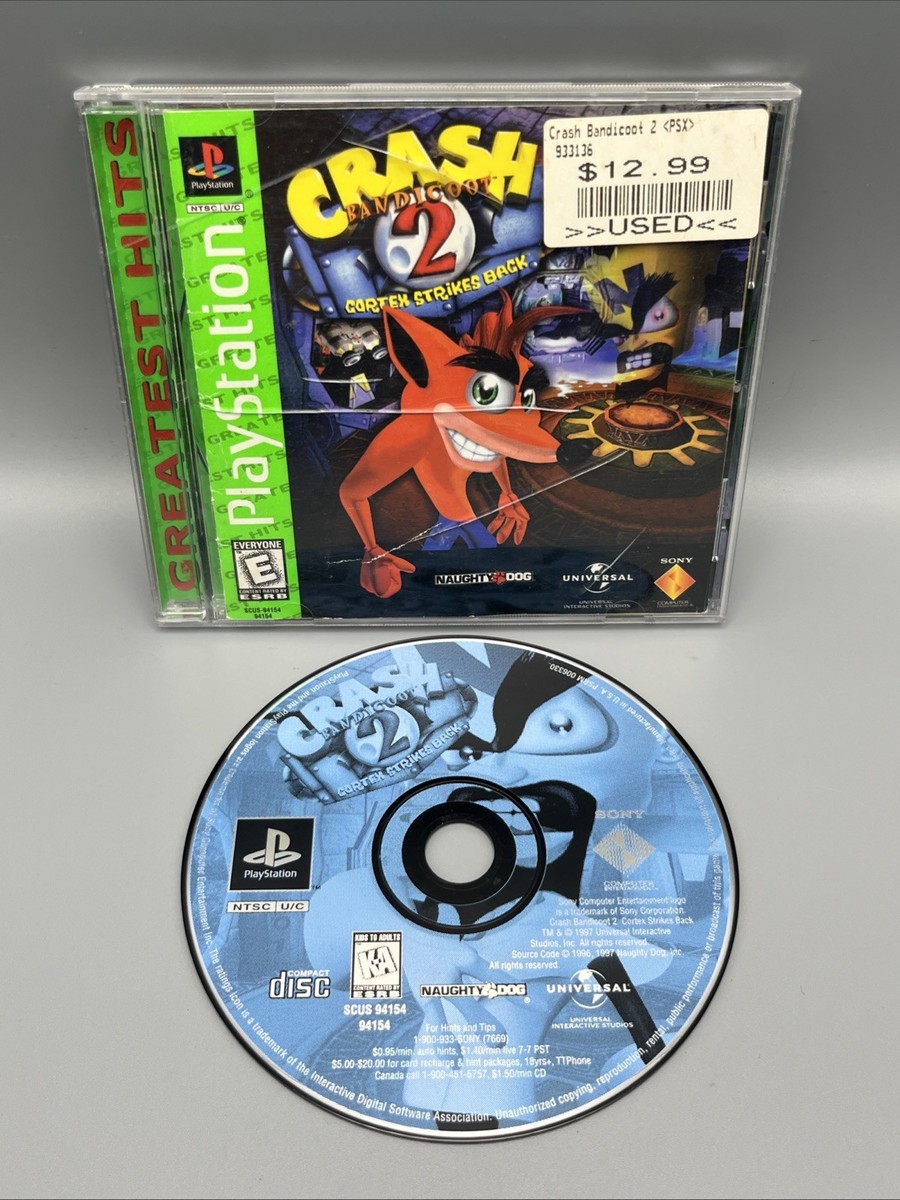 Crash Bandicoot 2 Cortex Strikes Back (PlayStation 1) Greatest