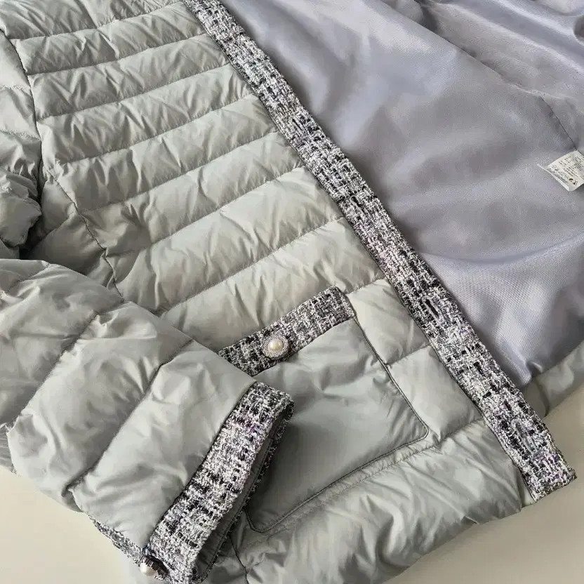 Tweed Down Padding Jacket Lightweight & Warm - image 6