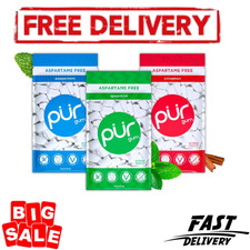 PUR Gum  Aspartame Free Chewing Gum  100 Xylitol  55 Pieces Pack of 3 