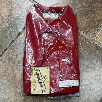 Vintage 70s Sears Fieldmaster Button Front Shirt Men s Large VTG Deadstock