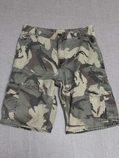 Wrangler Boys 14 Camo Cargo Shorts Camouflage Cotton Blend Multi