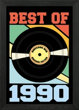 Best of 1990 Framed Wall Art Poster Canvas Print Picture