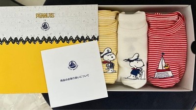 Petit Bateau Snoopy Baby Romper Short Sleeve Bodysuit Newborn Size