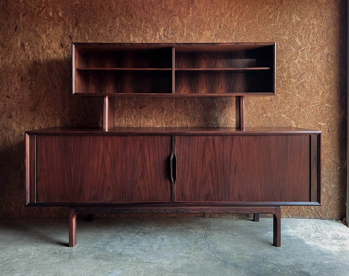 Kai Kristiansen Mid Century Modern Danish Rosewood Tambour