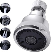 4 Spray Modes Faucet Aerator,360 Degree Sprayer Attachment,Big Chrome