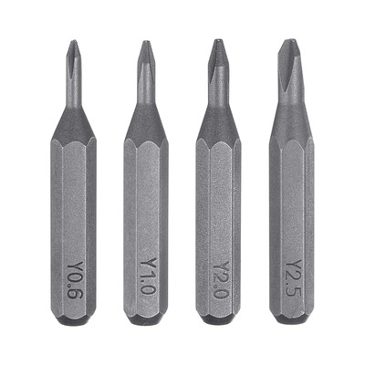 4stk Y0.6-Y2.5 Tri-Wings-Schraubendreher 5/32'' Schaft 28mm Magnetische 3-Punkt