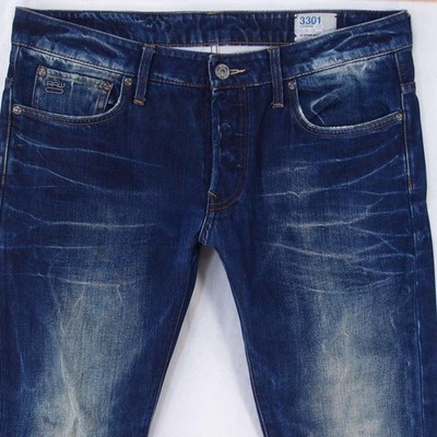 Herren Jeans G-Star 3301 LOW TAPERED Slim Tapered Blau W34 L30
