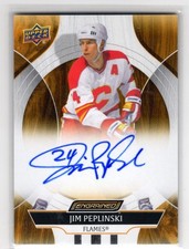 2024-25 UD ENGRAINED ICONS JIM PEPLINSKI AUTO CALGARY FLAMES #CA-IP