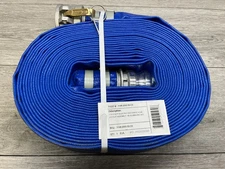 Abbott 1148-2000-50- Rubber 2" x 50' Blue PVC Lay Flat Discharge Hose (Alum C&E)