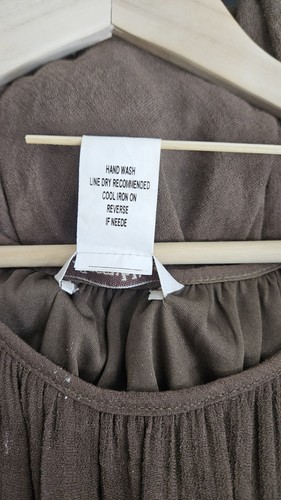 Freches Bling Damen Tunika Kleid Gr. L braun Rüschenbesatz Glockenärmel - Bild 5 von 9