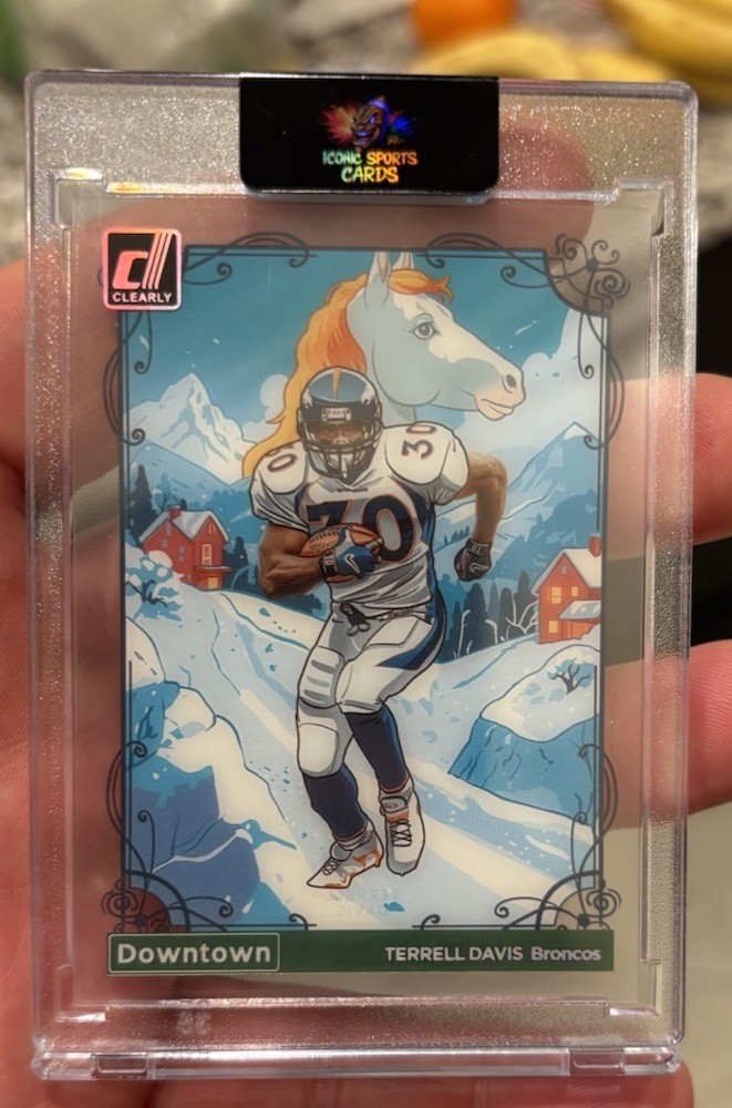 2024 Donruss Clearly Downtown Terrell Davis Case Hit SSP Denver Broncos