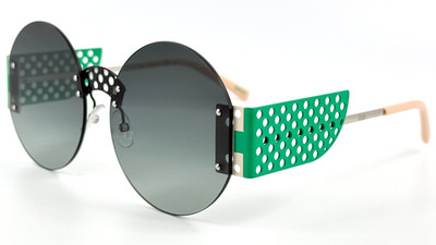 Oxydo O.No 2 Berendes Unisex Rimless Sunglass 072J1I Black Green 58-15 Italy