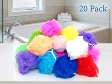 20 Small Full Bodied Quality Shower Bath Sponge Loofahs Puff Bath Sponge 20 Pack