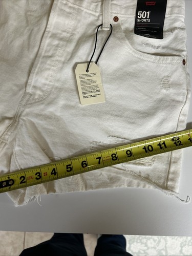 NWT Levi’s 501 Denim Shorts White High Rise Womens Size 34 - Picture 18 of 18