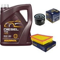 SCT Inspektionspaket 5L Mannol Diesel TDI 5W-30 FüR Renault Megane II Coupé-1.9