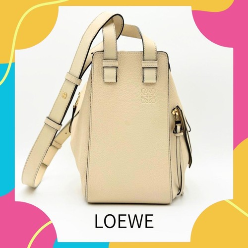 LOEWE Hammock Shoulder Bag Leather Small Beige
